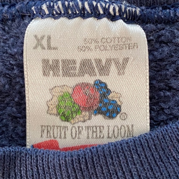 Fruit of the Loom IU logo applique oversized sweatshirt navy - XL - Picture 3 of 9